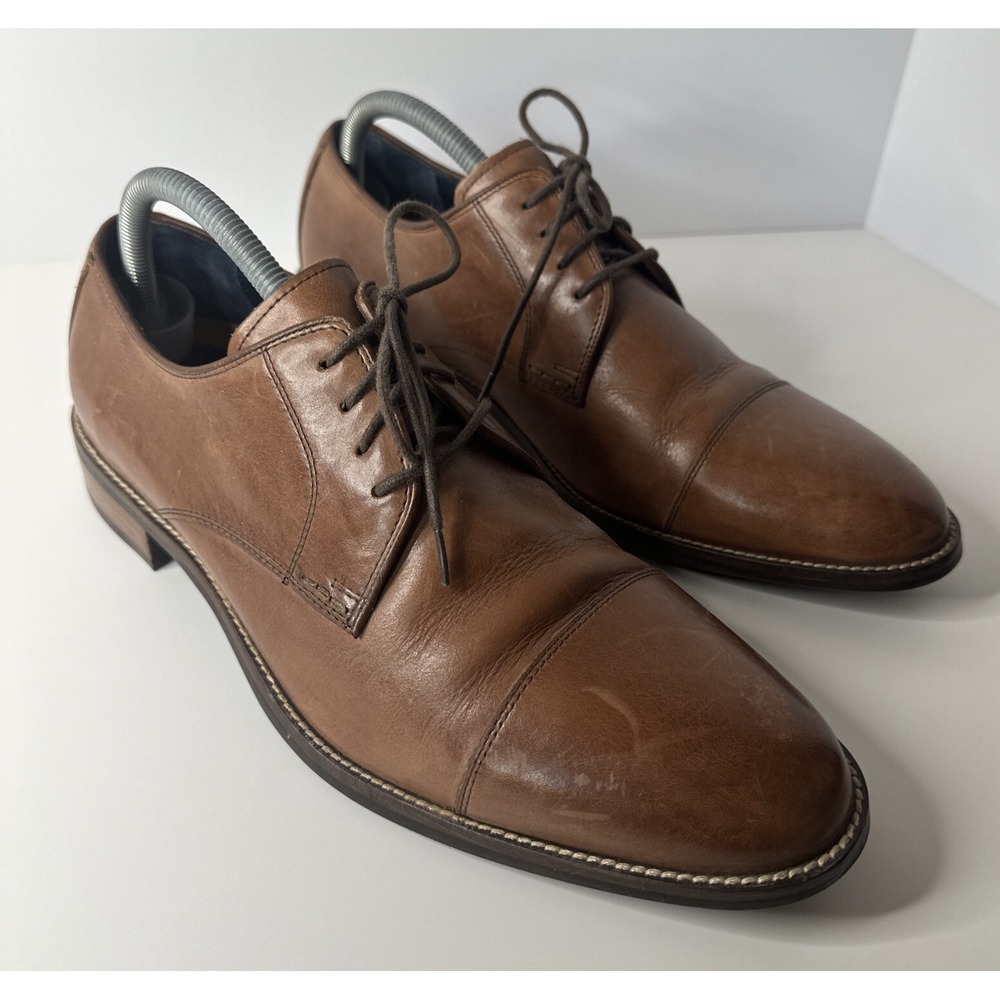 Cole Haan C11632 Men's Lenox Hill Cap Oxford British Tan Leather Dress Shoes 10W